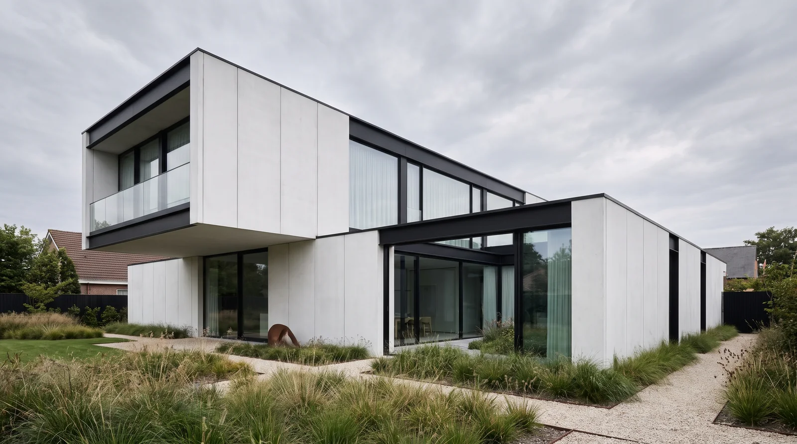Visuel généré d’une résidence contemporaine et de son architecture extérieure